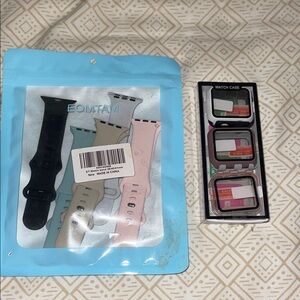 Colorful Watch Bands and Cases Set